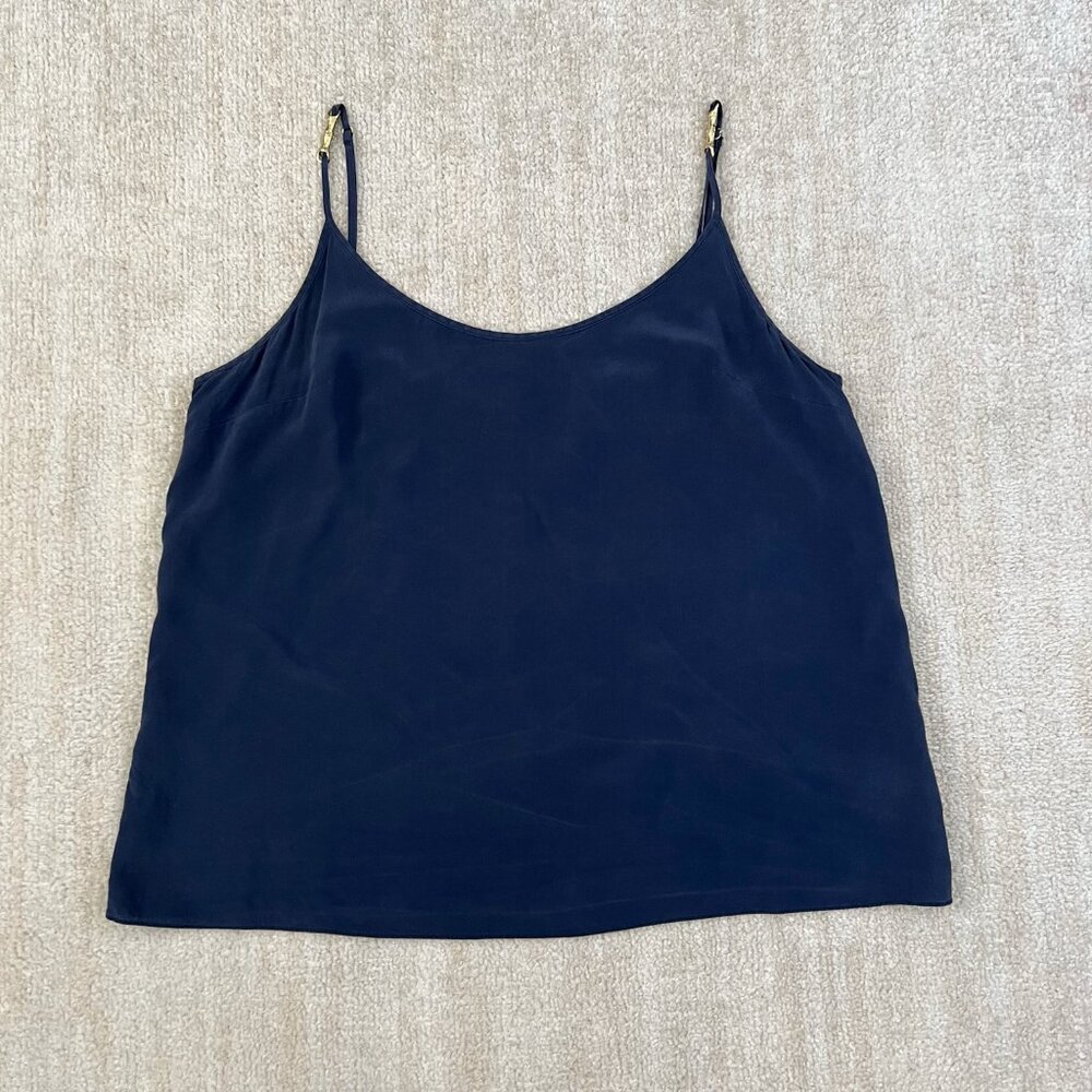 Lilly Pulitzer Silk Camisole Sleeveless Blouse Top XL Blue